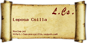 Leposa Csilla névjegykártya