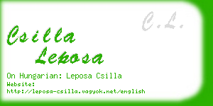 csilla leposa business card